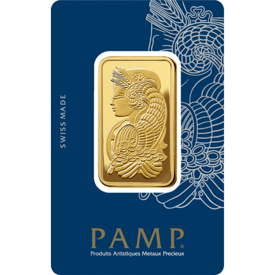 (New) Swiss Pamp Fortuna in Assay Gold 1 oz Bar