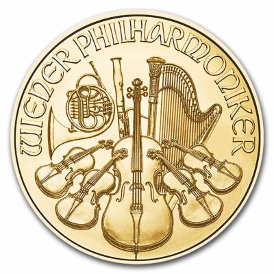 2024年 (新品) オーストリア「ウィーン フィルハーモニー」純金 1/25オンス 金貨