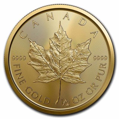 【3日以内に発送】2023年 (新品) カナダ「メイプルリーフ」純金 1/2オンス 金貨