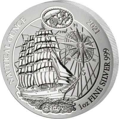 2021年 (新品) ルワンダ「航海シリーズ・セドフ号」純銀 1オンス 銀貨