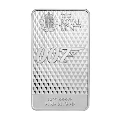 2022 (New) Great Britain James Bond 007 Diamonds Are Forever Silver 10 oz  bar