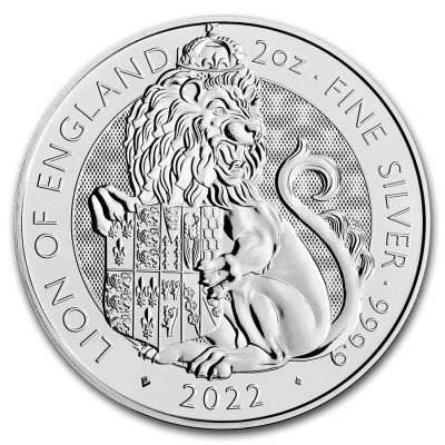 2022 (New) Great Britain The Royal Tudor Beasts The Lion of England Silver 2 oz Coin
