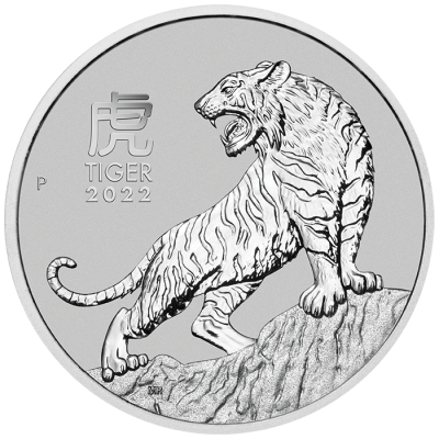 2022年 (新品) オーストラリア「 干支 十二支・寅年 虎年」純プラチナ 白金 1オンス プラチナ貨