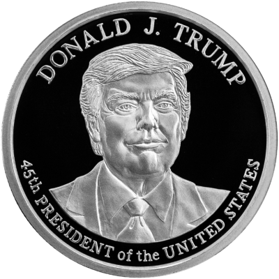 (New)「President Donald J. Trump」Silver 1 oz Proof Round