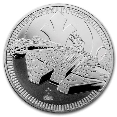 2021 (New) Niue 99.9% Silver「Millennium Falcon」Star Wars 1 oz $2 Coin