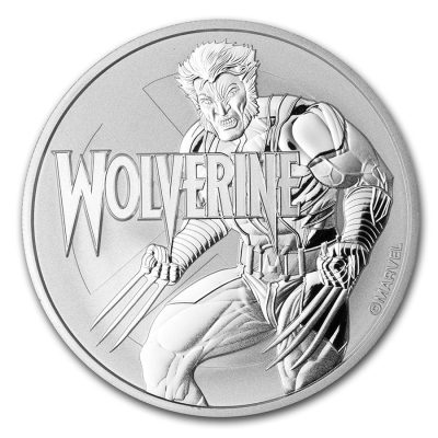 2021 (New) Tuvalu Marvel「Wolverine」1 oz .999 Silver $1 Coin