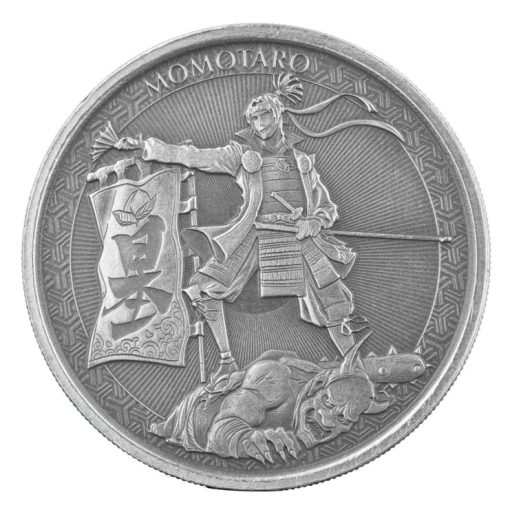2020 (New) Samoa「MOMOTARO & ONI」ANIME Antique 99.99% Pure Silver 1 oz Coin