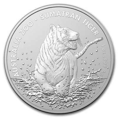 2020 (New) Australia「Sumatran Tiger」1 oz Pure Silver Coin
