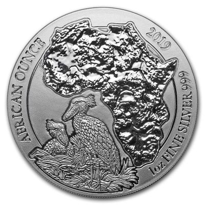 2019 (New) Rwanda African Shoebill 1 oz 99.9% Pure Silver Coin