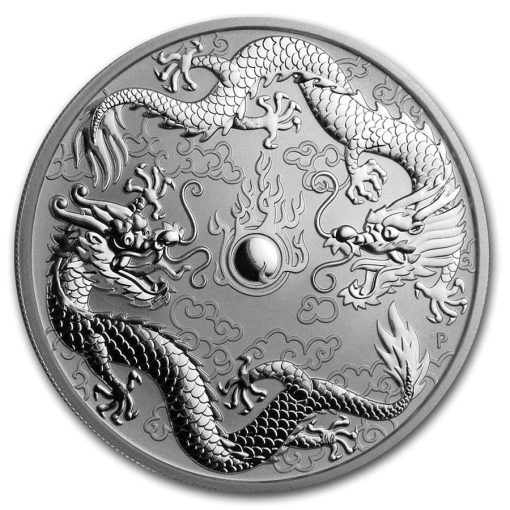 2019 (New) Australian Double Dragon 1 oz Silver Coin