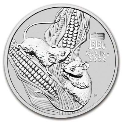 2020 (New) Australian Year of the Mouse Lunar 1 oz Silver Coin