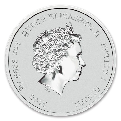2019 (New) Tuvalu Marvel「Hulk」$1 Silver .999 Coin 1 oz - Image 2