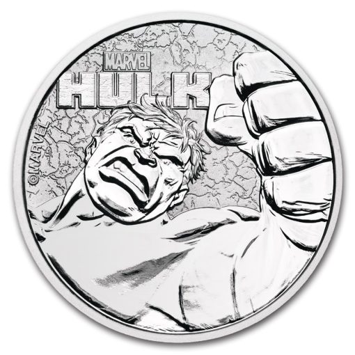 2019 (New) Tuvalu Marvel「Hulk」$1 Silver .999 Coin 1 oz