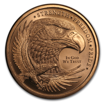 (New) Eagle「Strength, Freedom, & Pride」1oz Copper Coin .999 Round