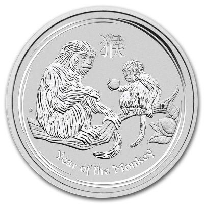 2016 (New) Australian Year of the Monkey Lunar Perth Mint 1/2 oz Silver Coin
