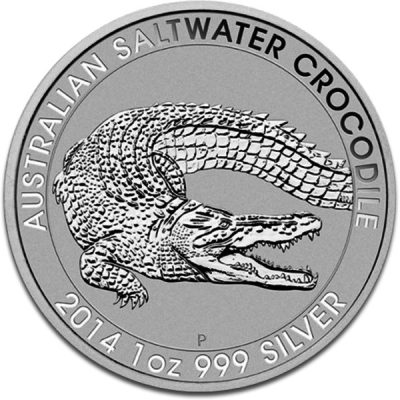 2014 (New) Australian Crocodile Perth Mint 1 oz Silver Coin