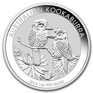 2013年 (新品) オーストラリア「クッカバラ・ワライカワセミ」純銀 1オンス 銀貨
