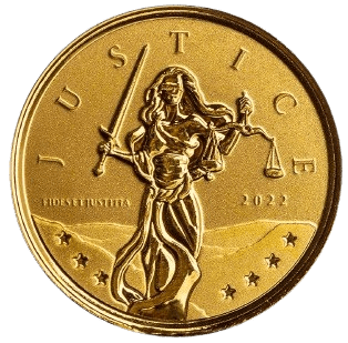 2022 (New) Gibraltar Lady Justice Gold 1/10 oz Coin