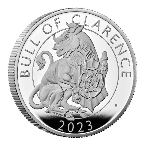 2023 (New) Great Britain Tudor Beasts The Bull of Clarence Silver 1 oz Proof Coin - Image 2