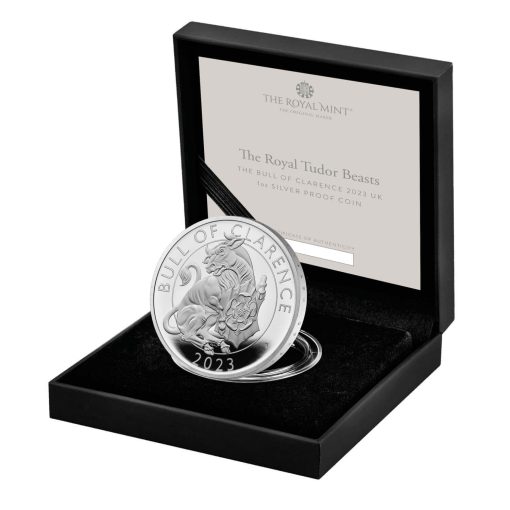 2023 (New) Great Britain Tudor Beasts The Bull of Clarence Silver 1 oz Proof Coin