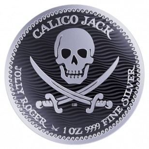 2022 (New) Niue Calico Jack Jolly Roger Silver 1 oz Coin