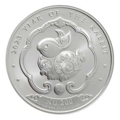 2023年 (新品) ブータン王国「干支 十二支・卯年 兎年」純銀 1オンス 銀貨