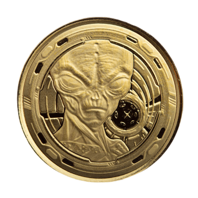 2022年 (新品) ガーナ「宇宙人・エイリアン」純金 1/10オンス 金貨