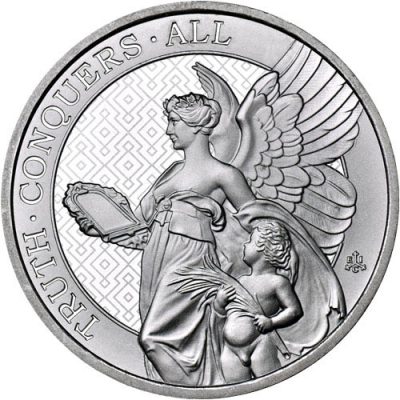 2022 (New) St. Helena Queen's Virtues Truth Silver 5 oz Coin
