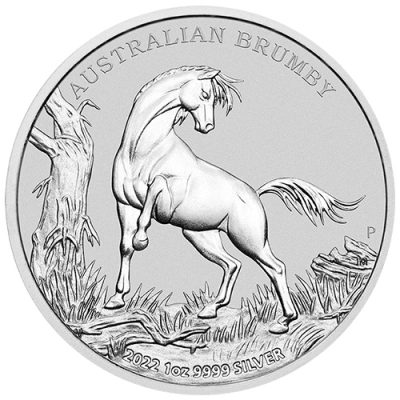 2022年 (新品) オーストラリア「ブランビー・馬」純銀 1オンス 銀貨