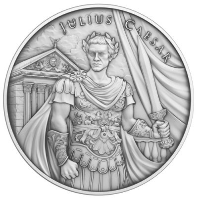 (New) USA Legendary Warriors Julius Caesar Silver 1 oz Round