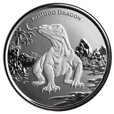 2022年 (新品) トケラウ「コモドドラゴン」純銀 1オンス 銀貨
