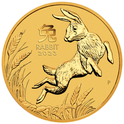 2023 (New) Australia Lunar Rabbit Gold 1/2 oz Coin