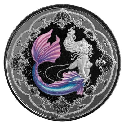 2022 (New) Samoa Pacific Mermaid Silver 1 oz Color Coin