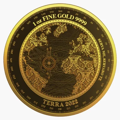 2022年 (新品) トケラウ「地球・テラ」純金 1オンス 金貨
