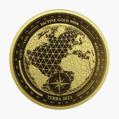 2021年 (新品) トケラウ「地球・テラ」純金 1オンス 金貨