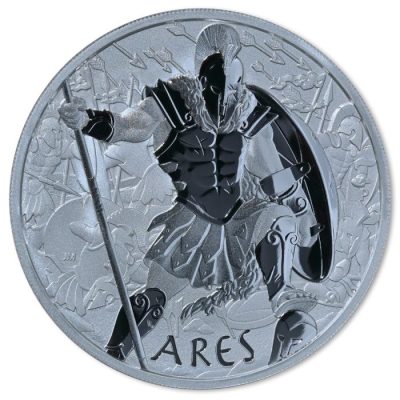 2023 (New) Tuvalu Gods of Olympus Ares Silver 1 oz Coin