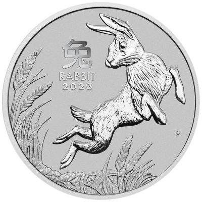 2023年 (新品) オーストラリア「 干支 十二支・卯年 兎年」純プラチナ 1オンス プラチナ貨