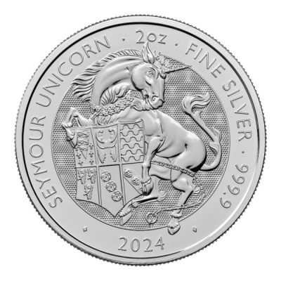2024 (New) Great Britain The Royal Tudor Beasts The Seymour Unicorn Silver 2 oz Coin