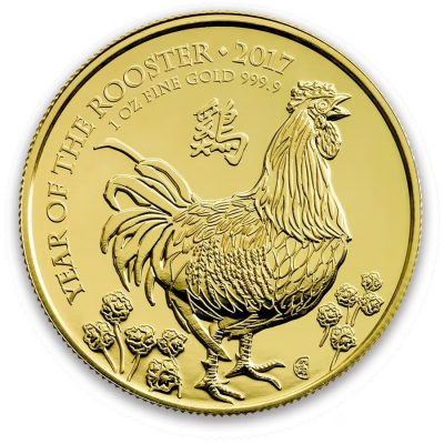 2017年 (新品) イギリス「干支 十二支・ 酉年 鳥年」純金 1オンス 金貨