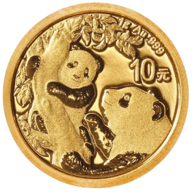 2021年 (新品) 中国「パンダ」純金 1グラム 金貨