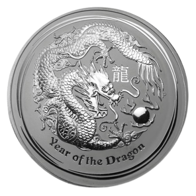 2012年 (新品) オーストラリア「干支 十二支・ 辰年 龍年」純銀 1キロ 銀貨