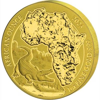 2023年 (新品) ルワンダ「アフリカ・ナイルワニ」純金 1オンス 金貨