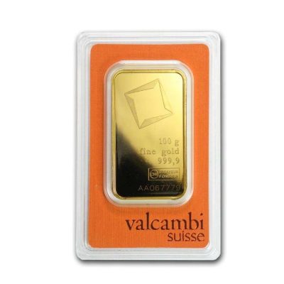 (New) Swiss Valcambi Gold 100 gram Bar