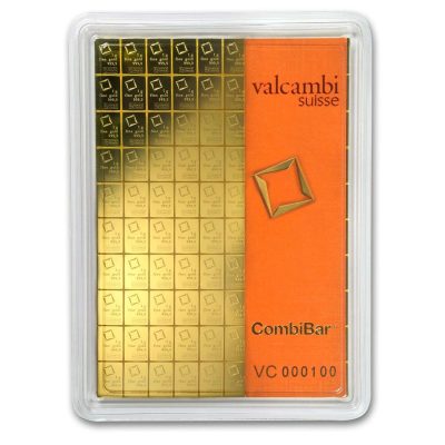 (New) Swiss Valcambi Gold 1 gram x 100 Combi Bar