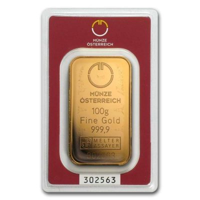 (New) Austrian Mint Gold 100 gram Bar