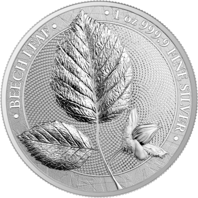 2023年 (新品) ポーランド「ブナの葉」純銀 1オンス 銀貨