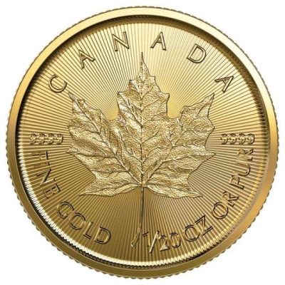 2023年 (新品) カナダ メイプルリーフ 純金 1/20オンス 金貨