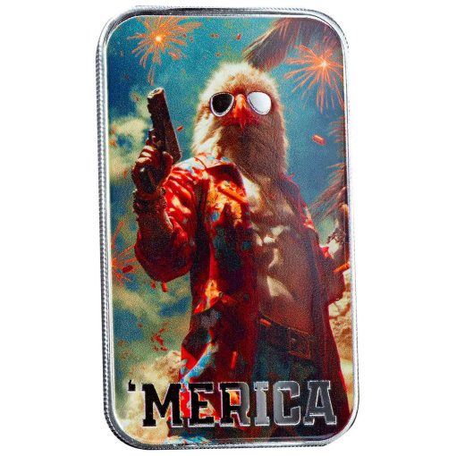 (New) USA 'Merica Eagle Silver 1 oz Color Bar - Image 3