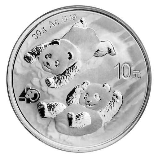 2022年 (新品) 中国「パンダ」純銀 30グラム 銀貨 PCGS MS70 (発行初日) - 画像 (2)