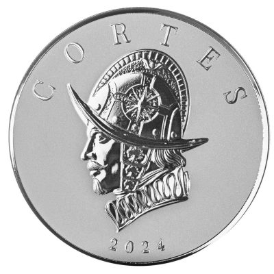2024年 (新品) リベリア「指揮官シリーズ・エルナン コルテス」純銀 5オンス 銀貨